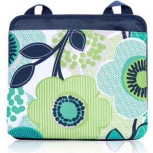 Thirty One Retired Oh Snap Pocket 078a Fabulous Floral Navy Green Teal NWT 🥳